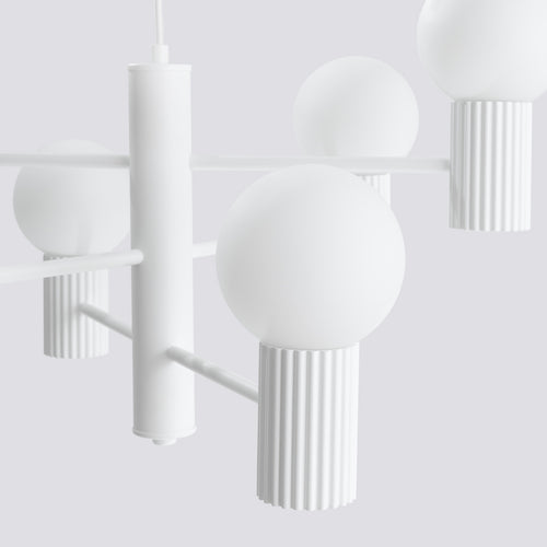 Sollux Lighting Kroonluchter HALO 6 wit - 64x64x230cm