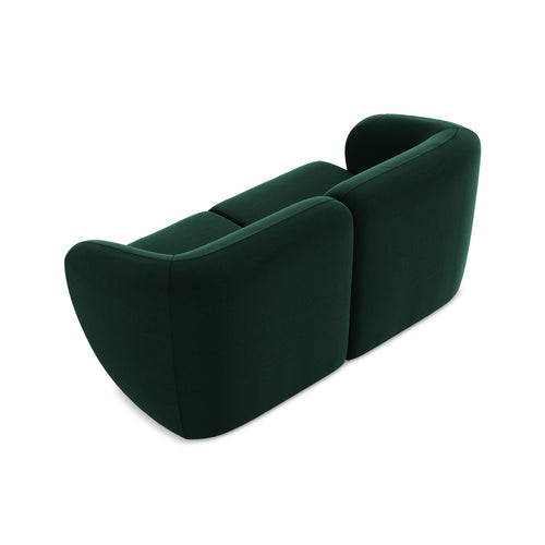 LaMiaSofa Tweezits modulaire bank Cervo - velours - flessengroen - 174x94x75