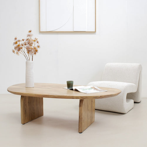 Giga Meubel Salontafel Floor - Organisch - Acaciahout - 135cm - vtwonen shop