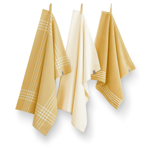 Walra - Keukenset Superior Kitchen Set - 2x 50x70 + 1x 50x50 cm - Geel / Wit