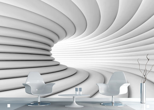 Sanders & Sanders fotobehang 3D-motief wit - 360 x 270 cm - 600534 - vtwonen shop