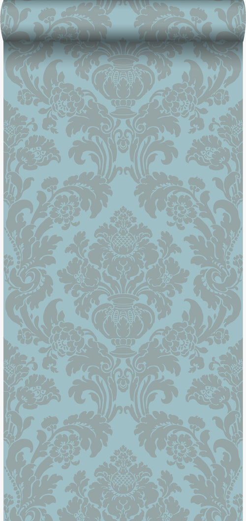 Origin Wallcoverings behang ornamenten ijsblauw - 53 cm x 10,05 m - 346237 - vtwonen shop