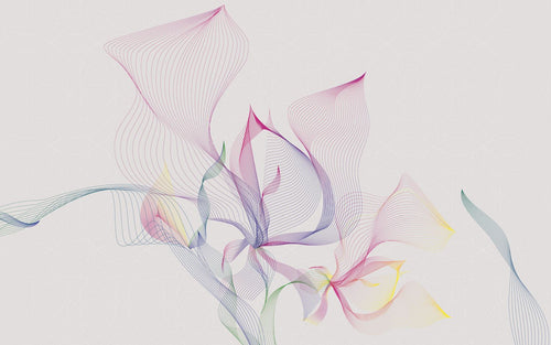 Sanders & Sanders fotobehang kunst multicolor op wit - 400 x 250 cm - 611951