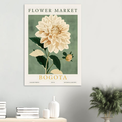 Artfulprints  Flower market - Bogota   poster 30x40 cm