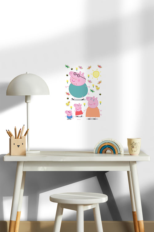 Sanders & Sanders muursticker Peppa Pig multicolor - 65 x 42.5 cm - 601348