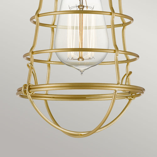Elstead Quoizel Mixon Semi Flush Plafondlamp Geborsteld Messing