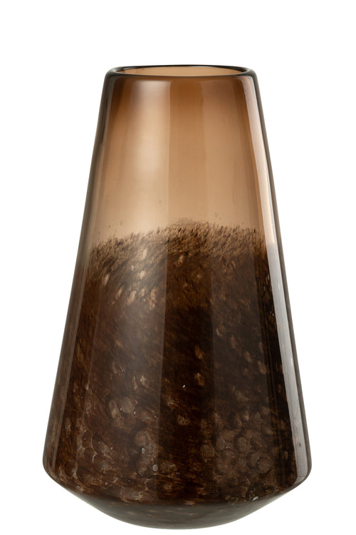 J-Line vaas Kegel - glas - donkerbruin - large - 36.5 cm hoog - vtwonen shop