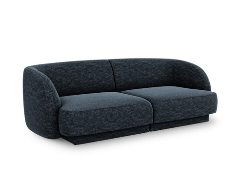 Micadoni Bank Miley 2-zits, chenille, koningsblauw - 90x180x70cm