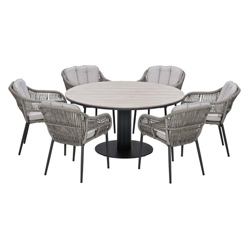 Garden Impressions Tuinset Patricia 7-delig - Leona tuintafel Ø150 cm
