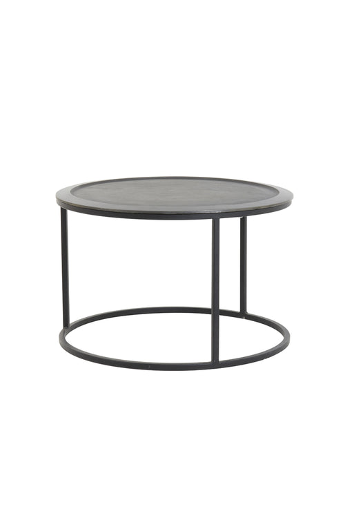 Light & Living salontafel TALCA - Ø78x42cm - zwart - Set van 2 - vtwonen shop