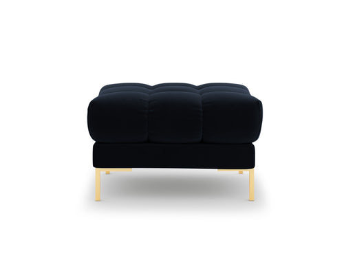 Cosmopolitan Design Poef Bali flueel, donkerblauw - 60x60x41cm