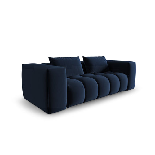 Cosmopolitan Design - Modulaire bank Verona 3-zits, flueel koningsblauw - 85x200x70cm