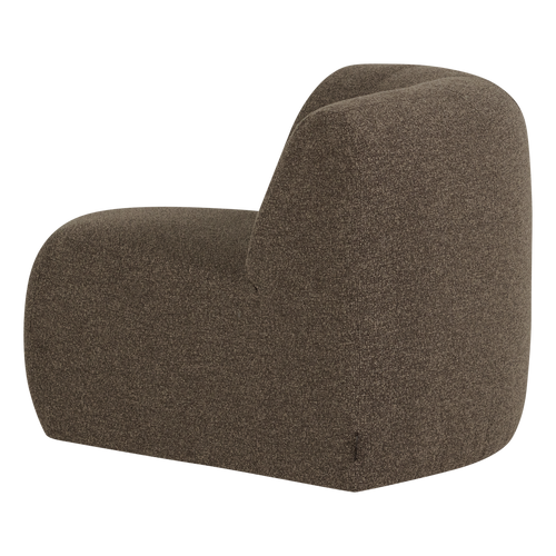 WOOOD hoekelement rond Mojo Base - Bouclé - Bruin Melange - 74x110x110