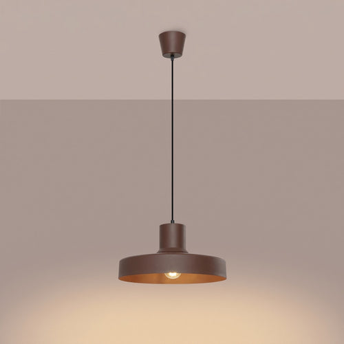 Sollux Lighting Hanglamp BILO bruin - 35x35x120cm