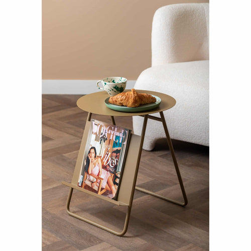 Leitmotiv bijzettafel Esencia - bruin - Ø40cm