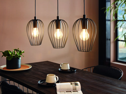 EGLO hanglamp Newtown - e27 - 70 cm - zwart