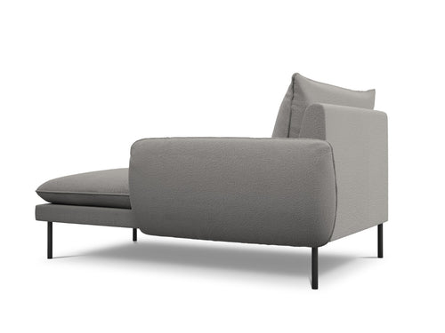 Cosmopolitan Design rechter chaise longue Vienna boucle, grijs - 170x110x95cm