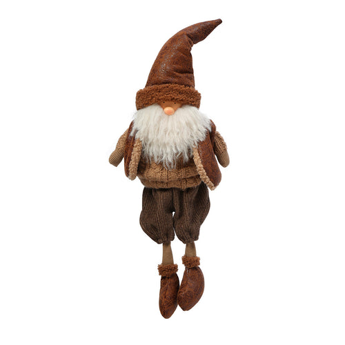 Sia Deco - Beeldje Kerstman - Bruin / 71 cm - Bruin - Polyester - H71 - vtwonen shop