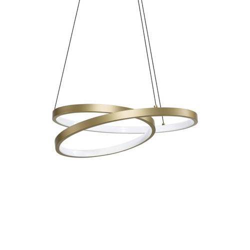 Ideal Lux OZ Geïntegreerde LED-hanglamp voor plafond, messing, 4350lm, 3000K