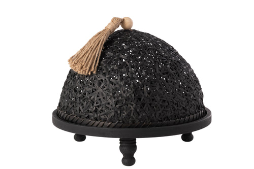 J-Line vliegenkap - sparhout - zwart - vtwonen shop