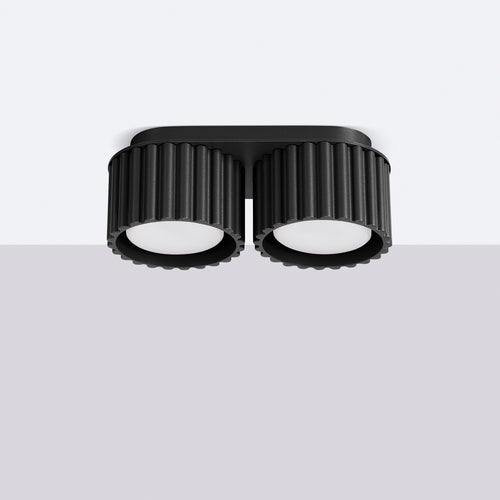Sollux Lighting Plafondlamp AURA 2 zwart Gx53 - 21x10x12cm
