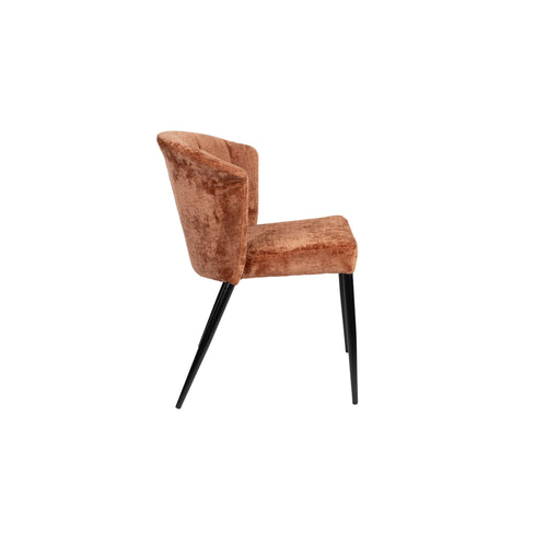 Dutchbone Georgia Eetkamerstoelen Terracotta - Set van 2