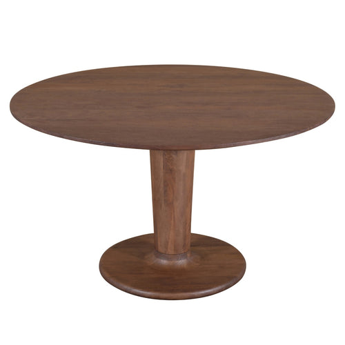 DÉJA Living Eettafel Xàtiva - Rond Donkerbruin Hout - 130x130x76cm
