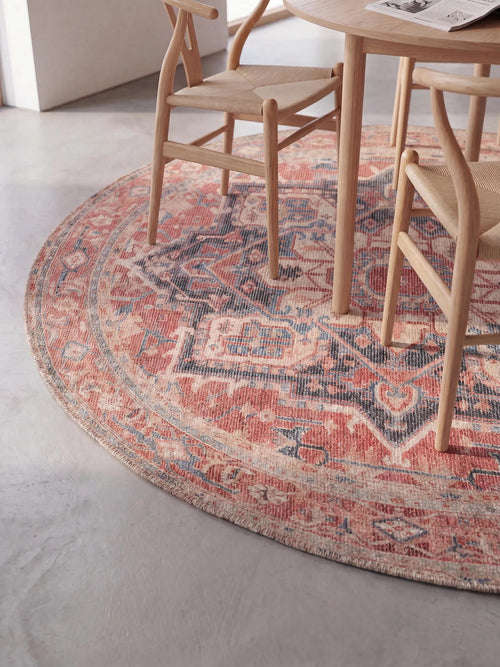 benuta vloerkleed Lorenzo - rood - ø 240 cm