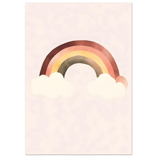 Artfulprints Poster Warme regenboog   - 30x40 cm - Meerkleurig
