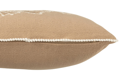 J-Line kussen Vis - katoen - beige/creme - vtwonen shop