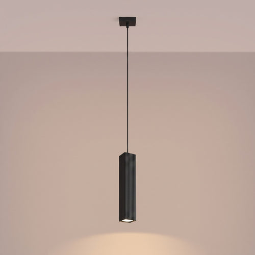 Sollux Lighting Hanglamp RAYO 1 zwart - 8x8x118cm