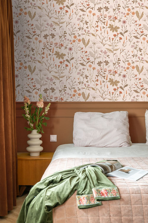 ESTAhome behang veldbloemen beige - 53 cm x 10.05 m - 139596