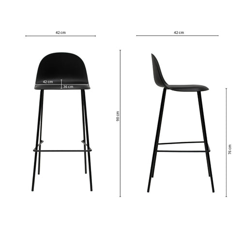 Kick (tuin)barkruk Ciro - Zwart