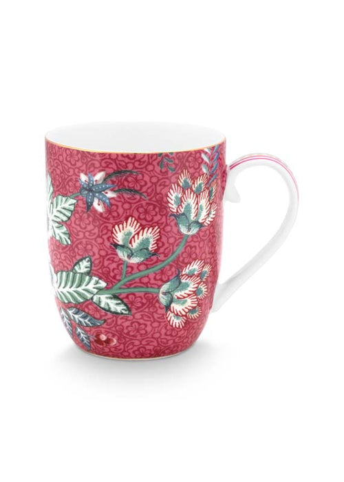 Pip Studio Flower Festival Mokken - Servies - Set van 4 Kleine Kopjes - Donkerroze - 145ml - vtwonen shop