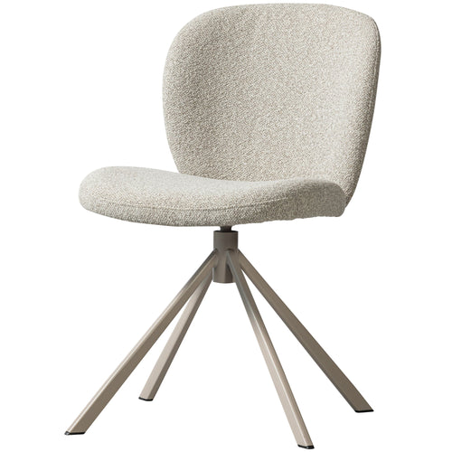 WOOOD eetkamerstoelen Femke - Bouclé - Naturel - Set van 2 - vtwonen shop