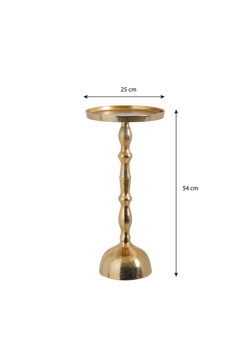 Mica Decorations Duco Bijzettafel - H54 x Ø25 cm - FSC 100% - Gerecycled Aluminium - Goud
