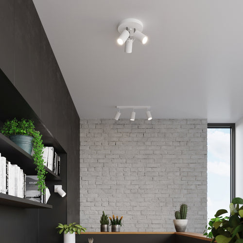 Sollux Lighting Plafondlamp RING 3P wit - 20x20x18cm