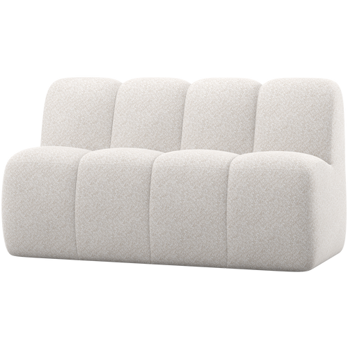 WOOOD eetbankje 164 cm met rugleuning Mojo - Wollig - Ecru - vtwonen shop