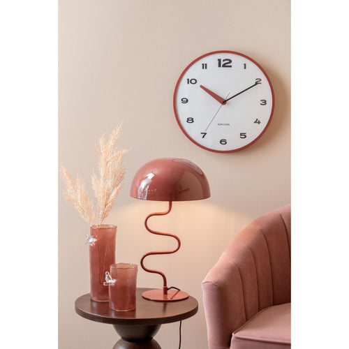 Karlsson wandklok Brisk Dome - rood - Ø40cm