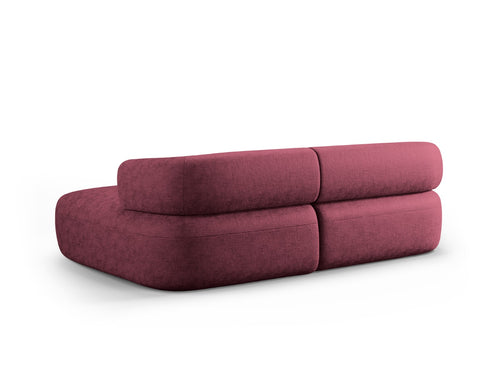 Micadoni rechter hoekbank Jenny 5-zits, chenille kersenboom - 145x200x73cm