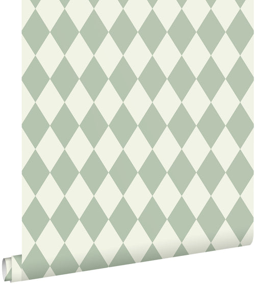 ESTAhome behang ruiten mintgroen - 50 x 900 cm - 131933