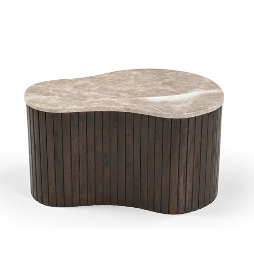Starfurn Salontafel Nomi - Organisch Hout/Marmer - 70x50x38cm