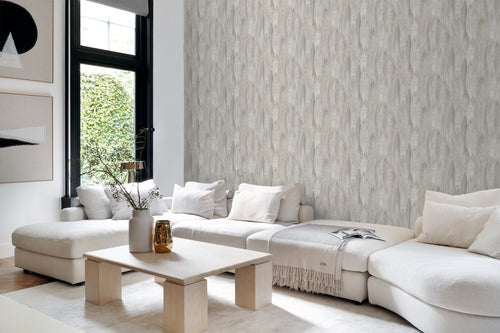 Origin Wallcoverings eco-texture vliesbehang bladeren warm grijs - 53 cm x 10,05 m - 347372 - vtwonen shop