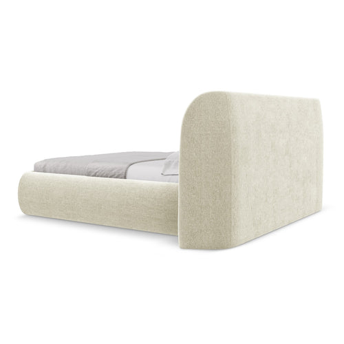 LaMiaSofa Bed met opbergruimte Trieste - chenille stof - beige - 230x215x110