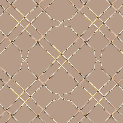 Behang Bamboo Trellis Brown/gray - vtwonen shop