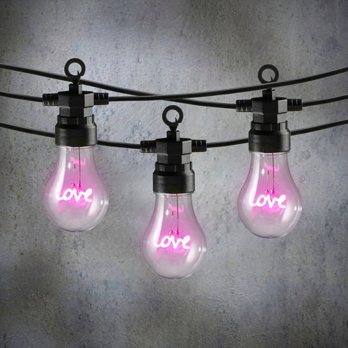 Luca Lighting Love LED Lichtsnoer Buiten - L450 cm - Roze