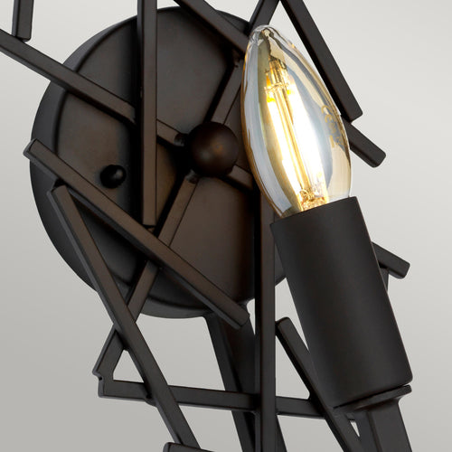 Taiko 1 Lichte Wandlamp Olde Brons