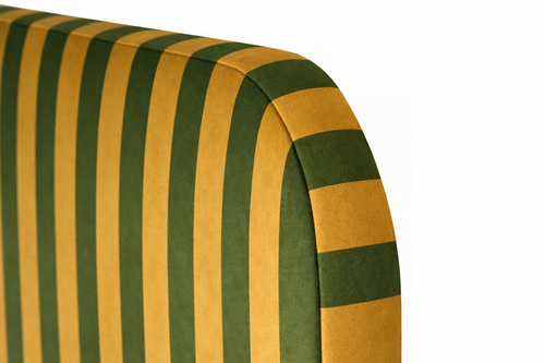 Gestoffeerd fluwelen hoofdbord met strepen 160x97cm