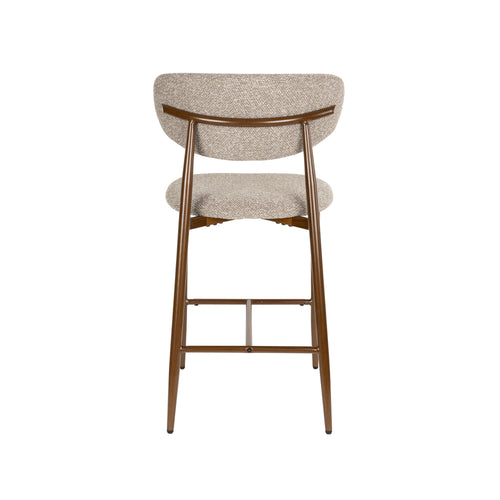 Housecraft Living Noor Barkrukken rugleuning 66 cm Taupe - Set van 2