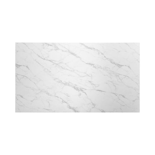 Eettafel met wit marmer effect in melamine 160 cm ALBERTA - vtwonen shop